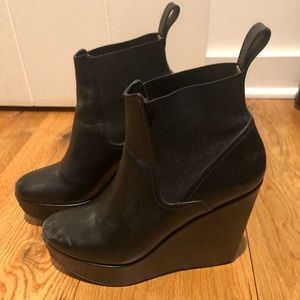 Robert clegerie Beatrice leather wedge ankle boots